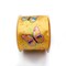 Designer’s Shop Spring Butterfly Wired Satin ribbon, 2.5 inch x 10 yards Yellow Floral Butterfly Print Decorative Ribbon. WR 63-5235